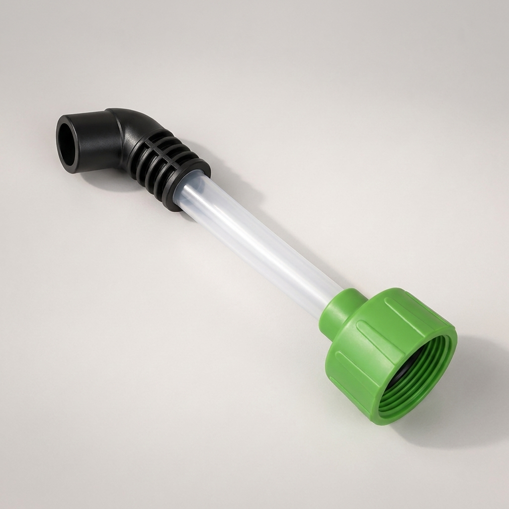 AC drain line cleaner adapter shown in a diagonal full-form view